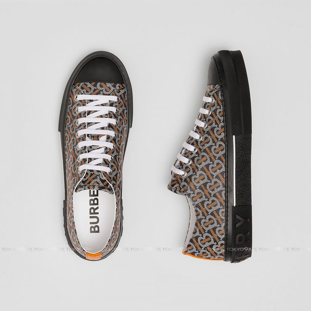 Giày Burberry TNR Jack Low TB Black White Orange