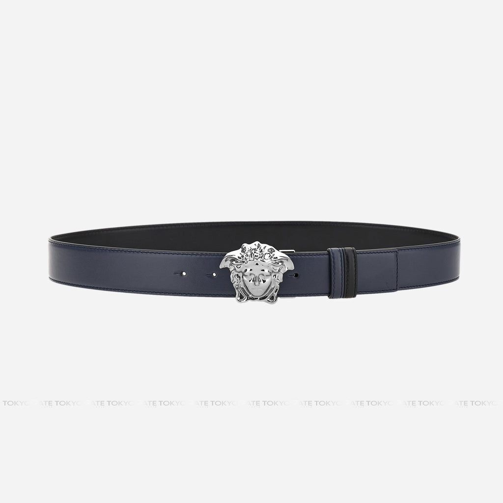 Dây lưng Versace 1010325 1A02150 Medusa Silver Navy