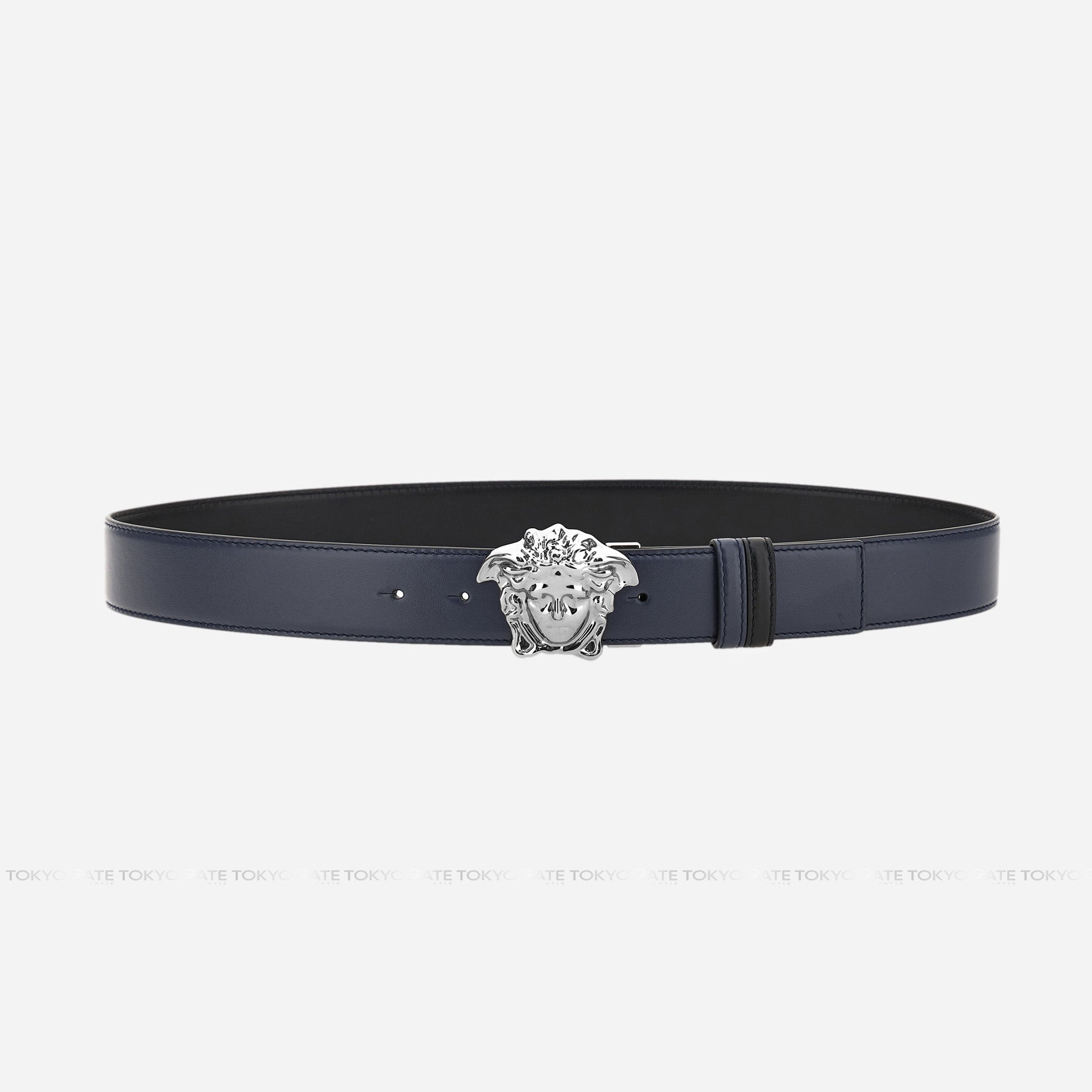 Dây lưng Versace 1010325 1A02150 Medusa Silver Navy