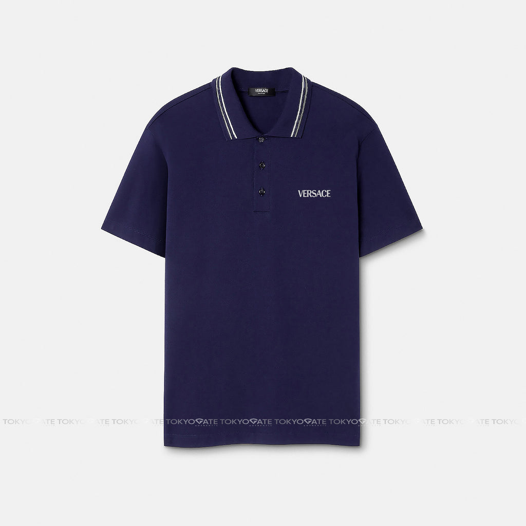 Áo polo Versace 1011851 1A14049 Navy Regular Fit