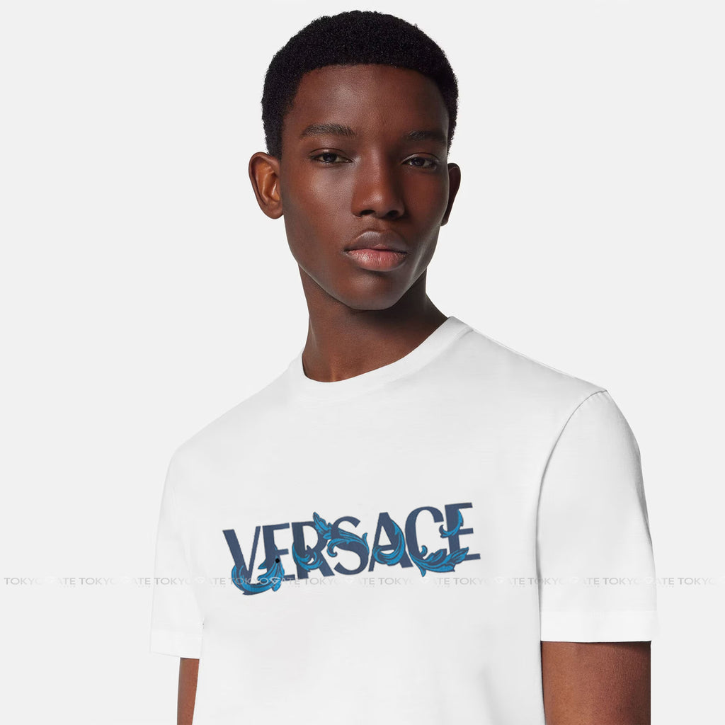 Áo phông Versace 1014427 1A16040 In White Regular Fit