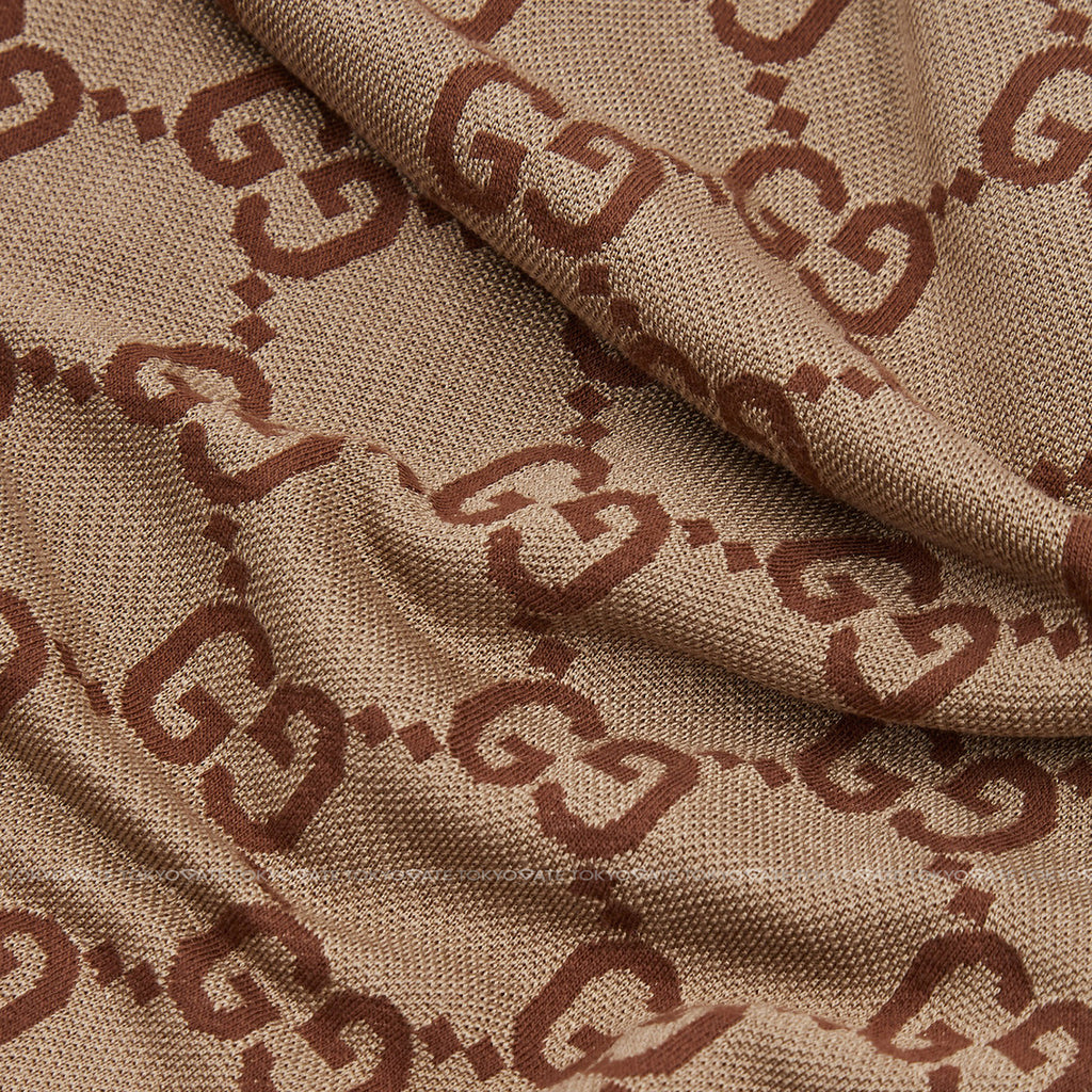Áo polo Gucci 742384 XJFGU 2270 Cotton Silk Beige Regular Fit