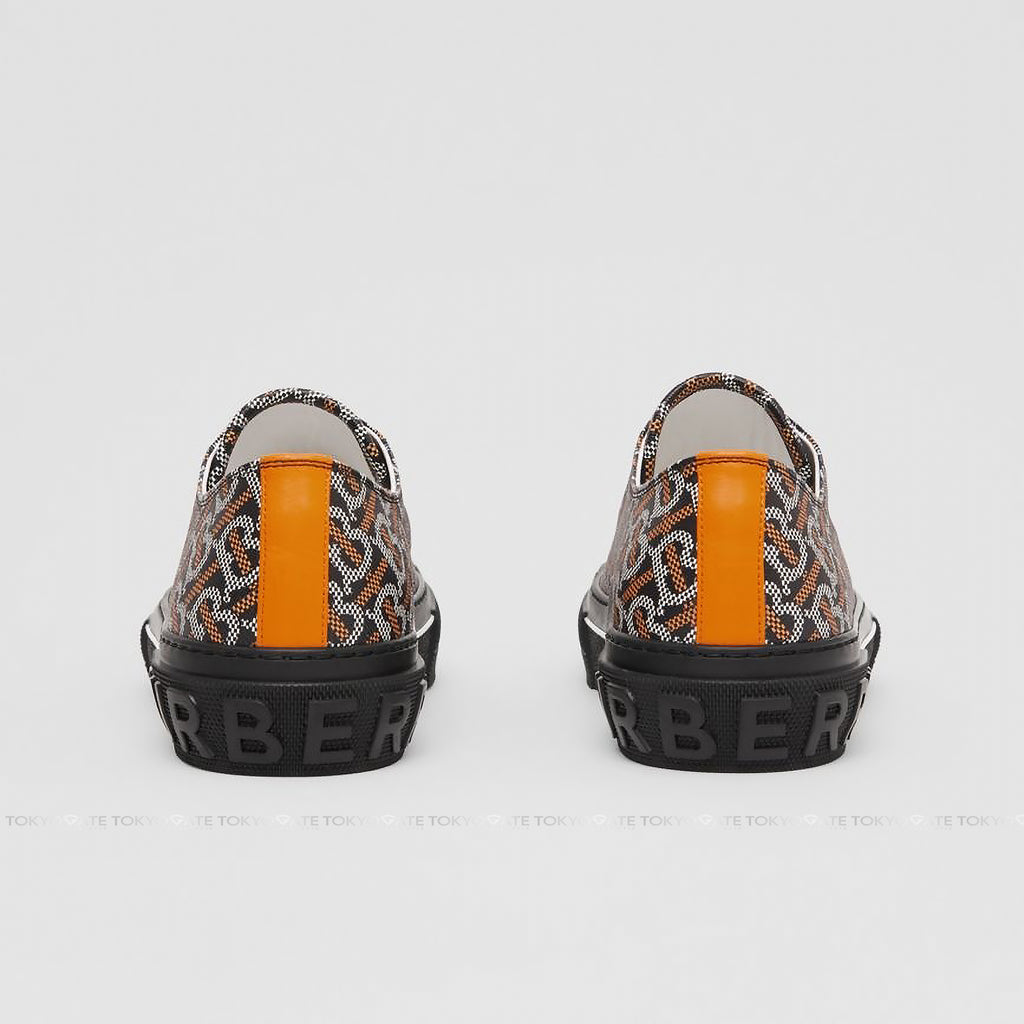 Giày Burberry TNR Jack Low TB Black White Orange