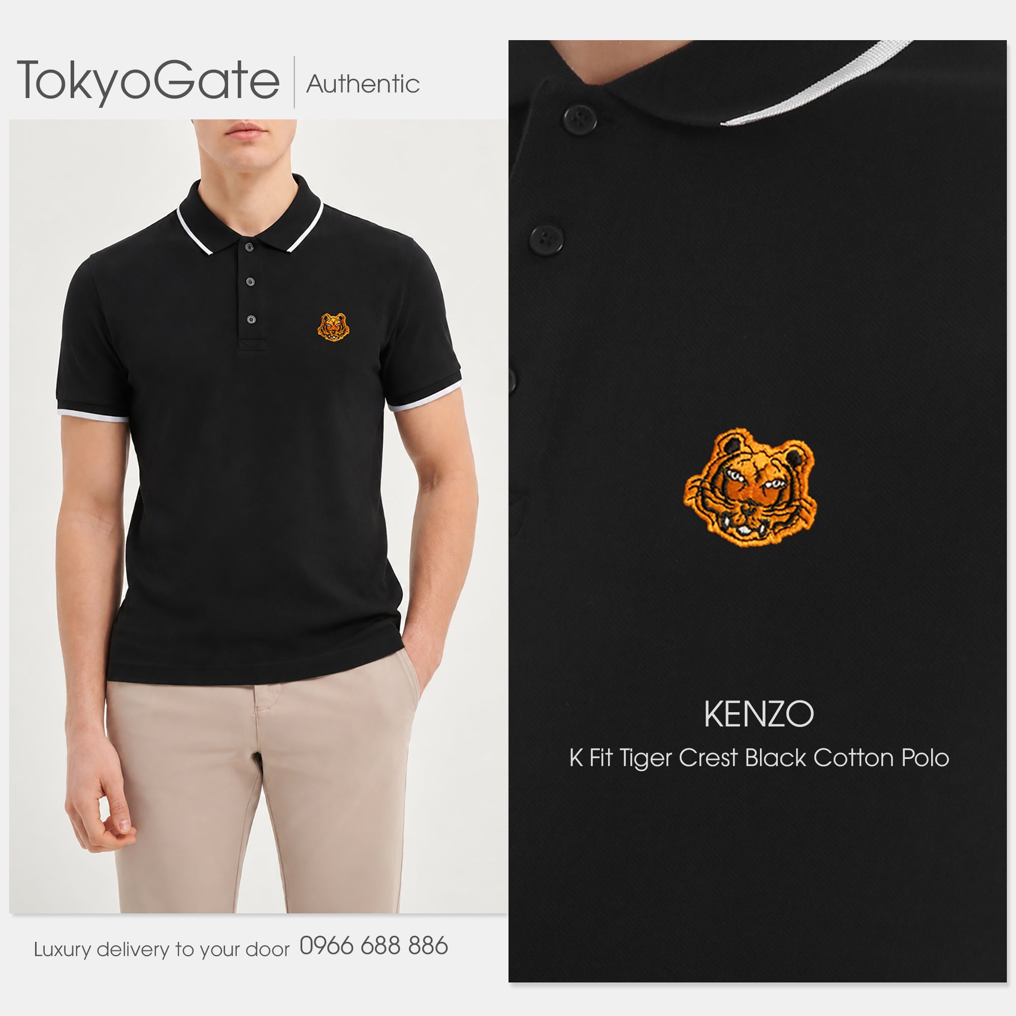 Áo polo Kenzo 5PO0014BA 99 Black