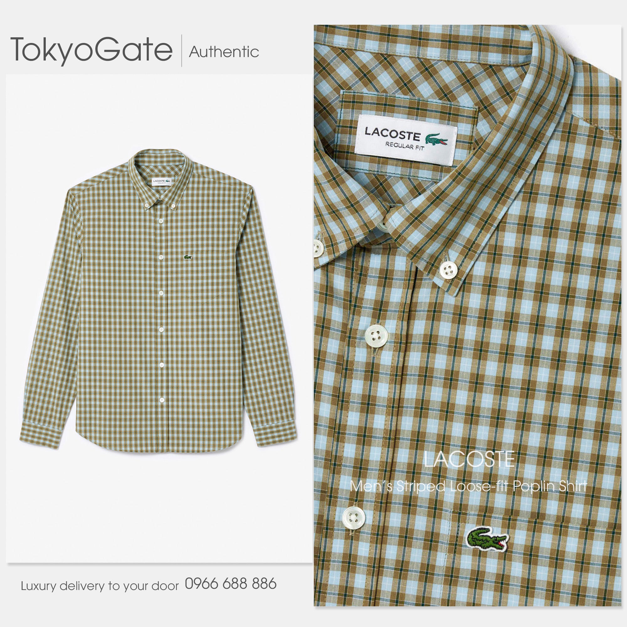 Áo Sơ Mi Lacoste CH0894 IK8 Regular Fit