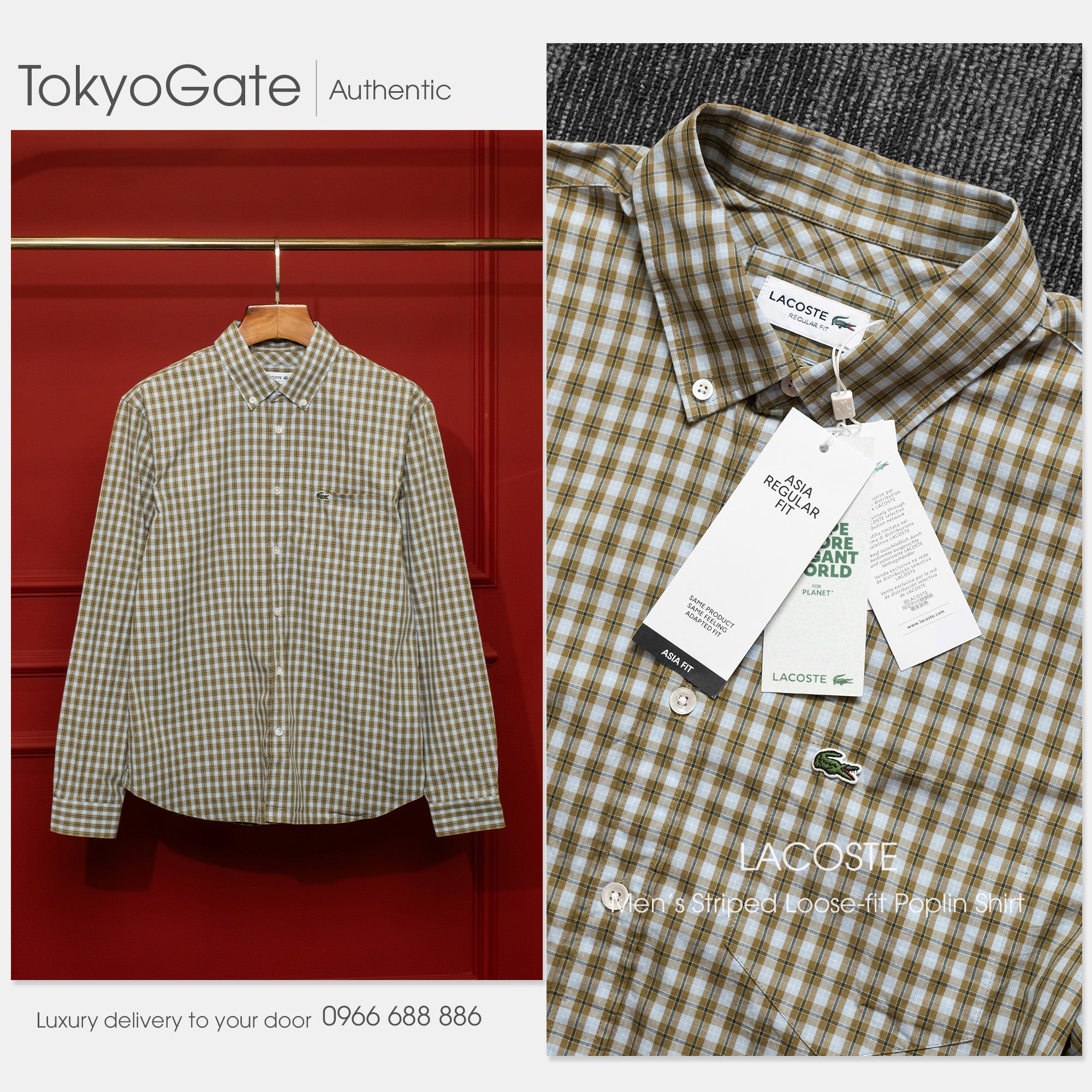 Áo Sơ Mi Lacoste CH0894 IK8 Regular Fit