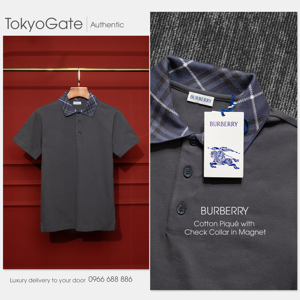Áo polo Burberry SP25 MW FOR Magnet Slim Fit