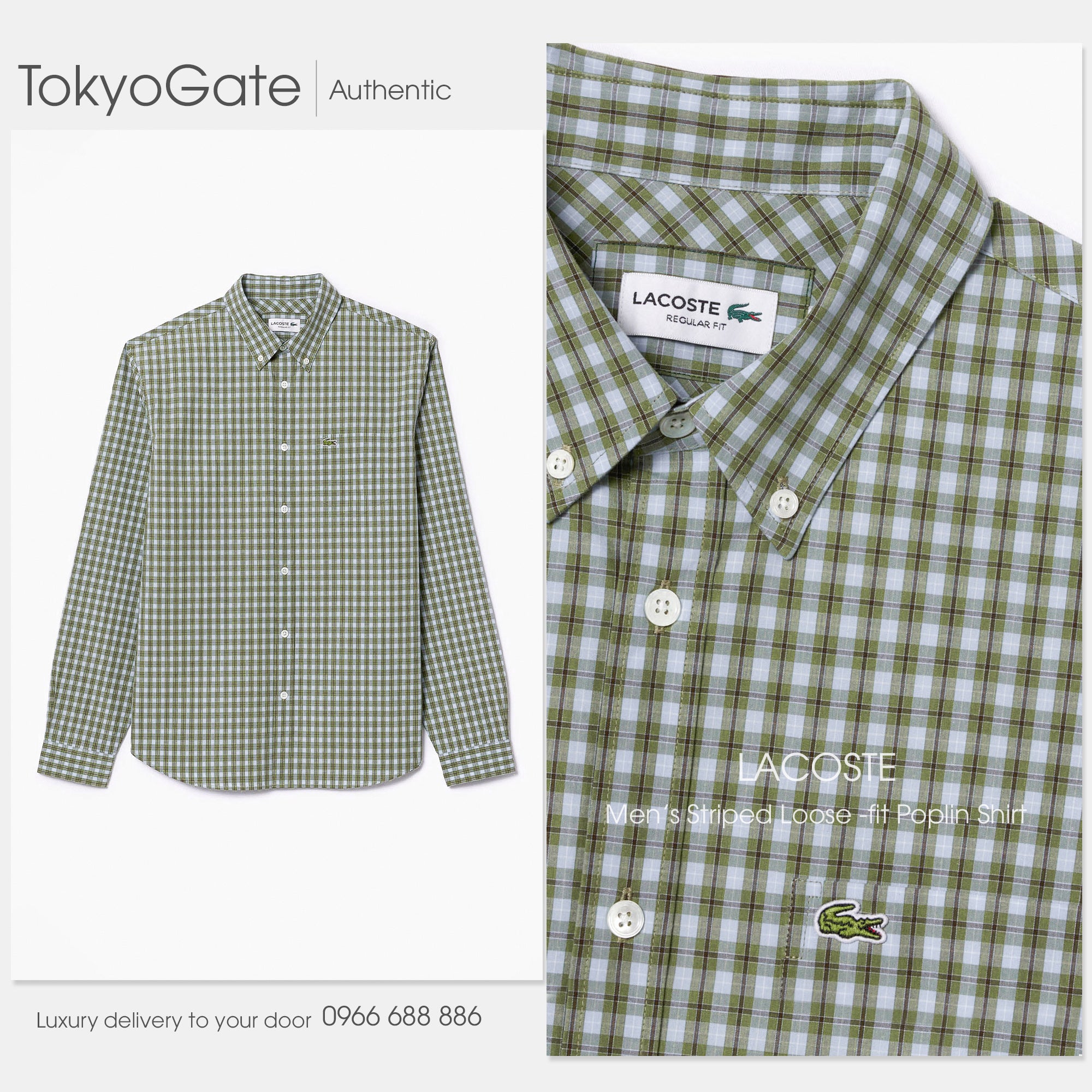 Áo sơ mi Lacoste CH0894 IC3 Regular Fit