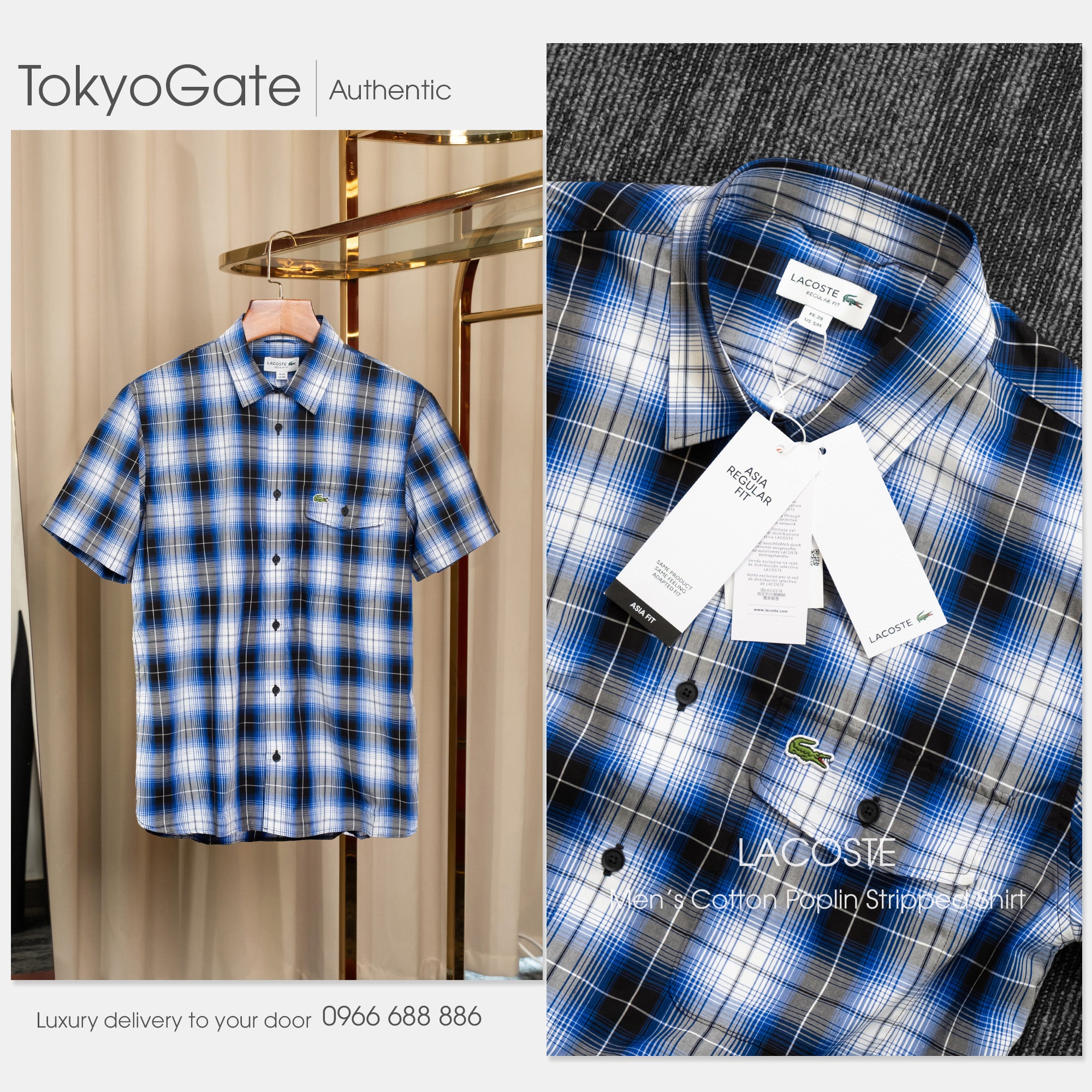 Áo sơ mi Lacoste CH6730 WT5 Regular Fit