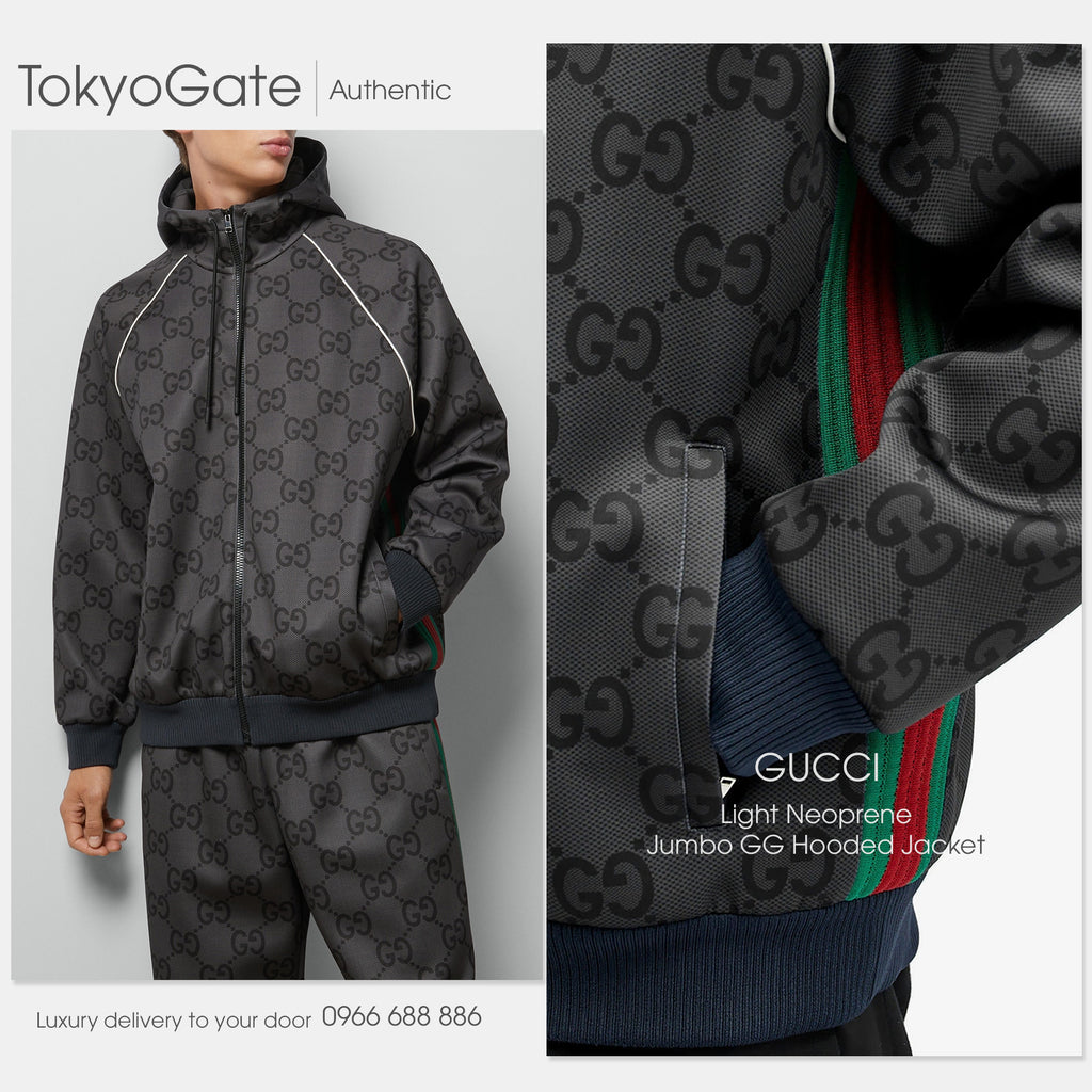 Áo khoác Gucci 771619 XJF52 1155 Jumbo GG Zip Jacket With Web