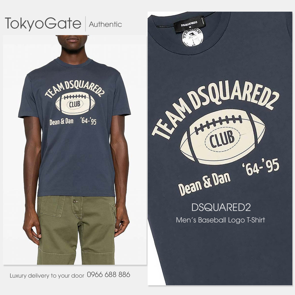 Áo phông Dsquared2 S71GD1503 486 Navy Regular Fit
