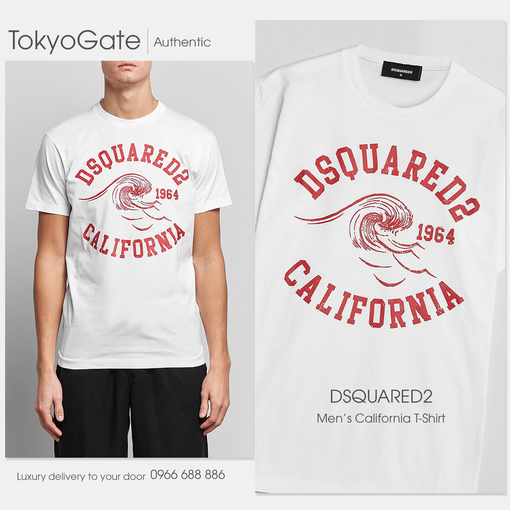 Áo phông Dsquared2 S74GD1087 100 White Regular Fit