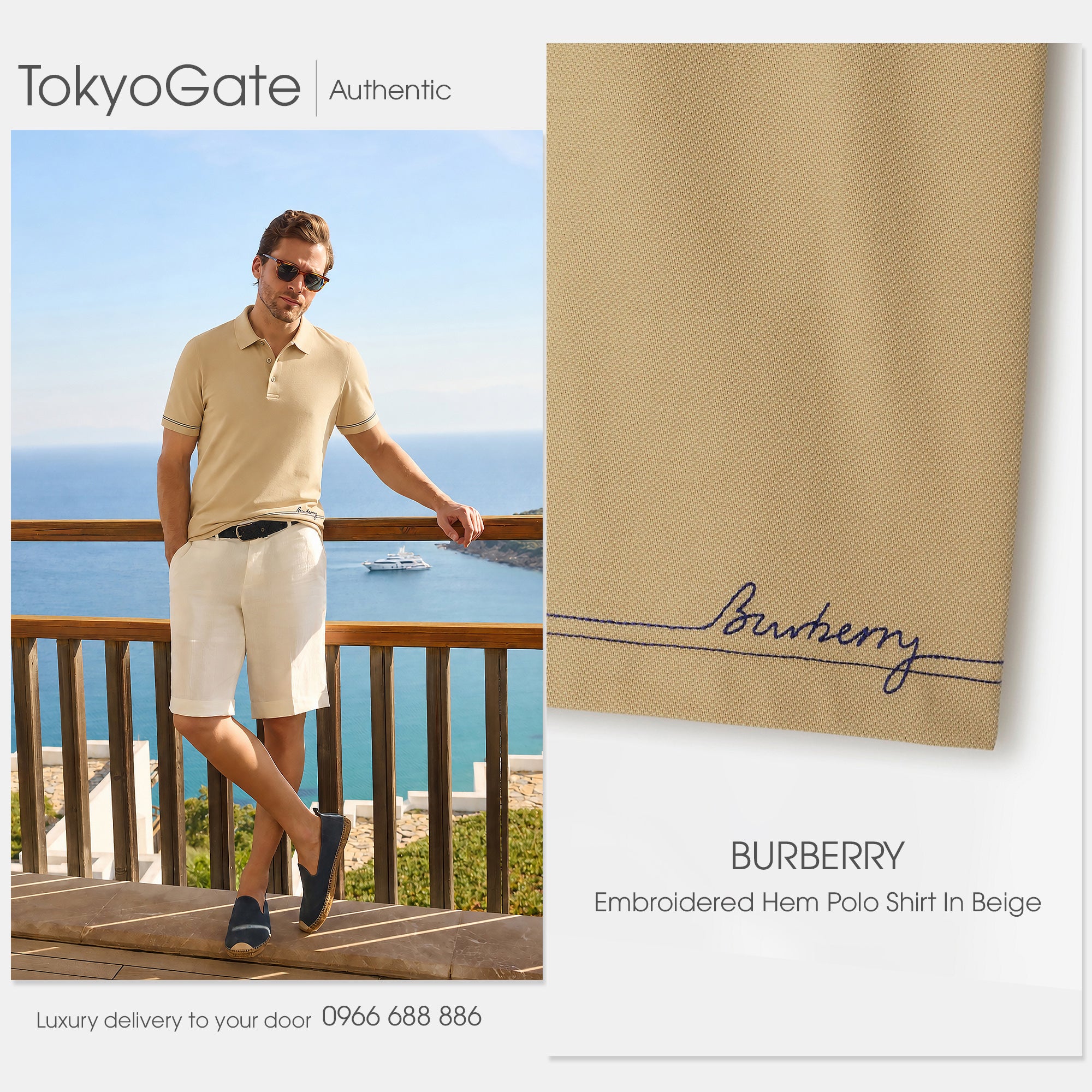 Áo Polo Burberry 8090489 HS24 MW FOR Birch Slim Fit