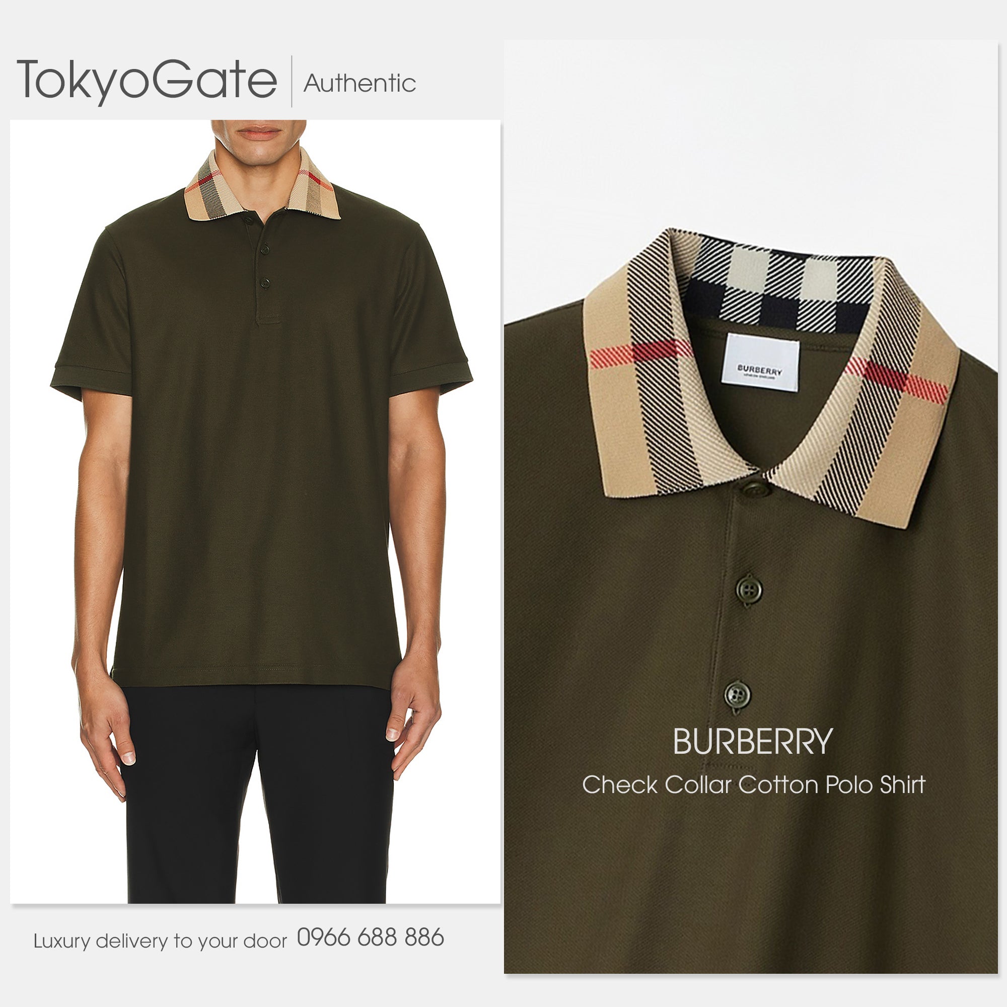 Áo Polo Burberry 8095923 Cody Loch Slim Fit