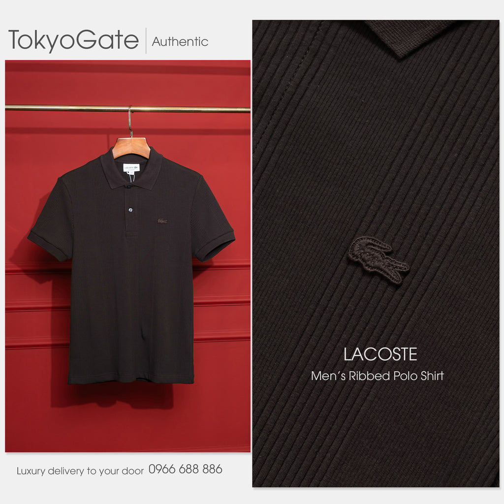 Áo polo Lacoste DH2195 3LA Regular Fit Ribbed Knit Polo Shirt