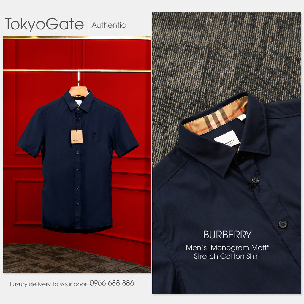 Áo sơ mi Burberry 8032311 Sherwood Navy Slim fit