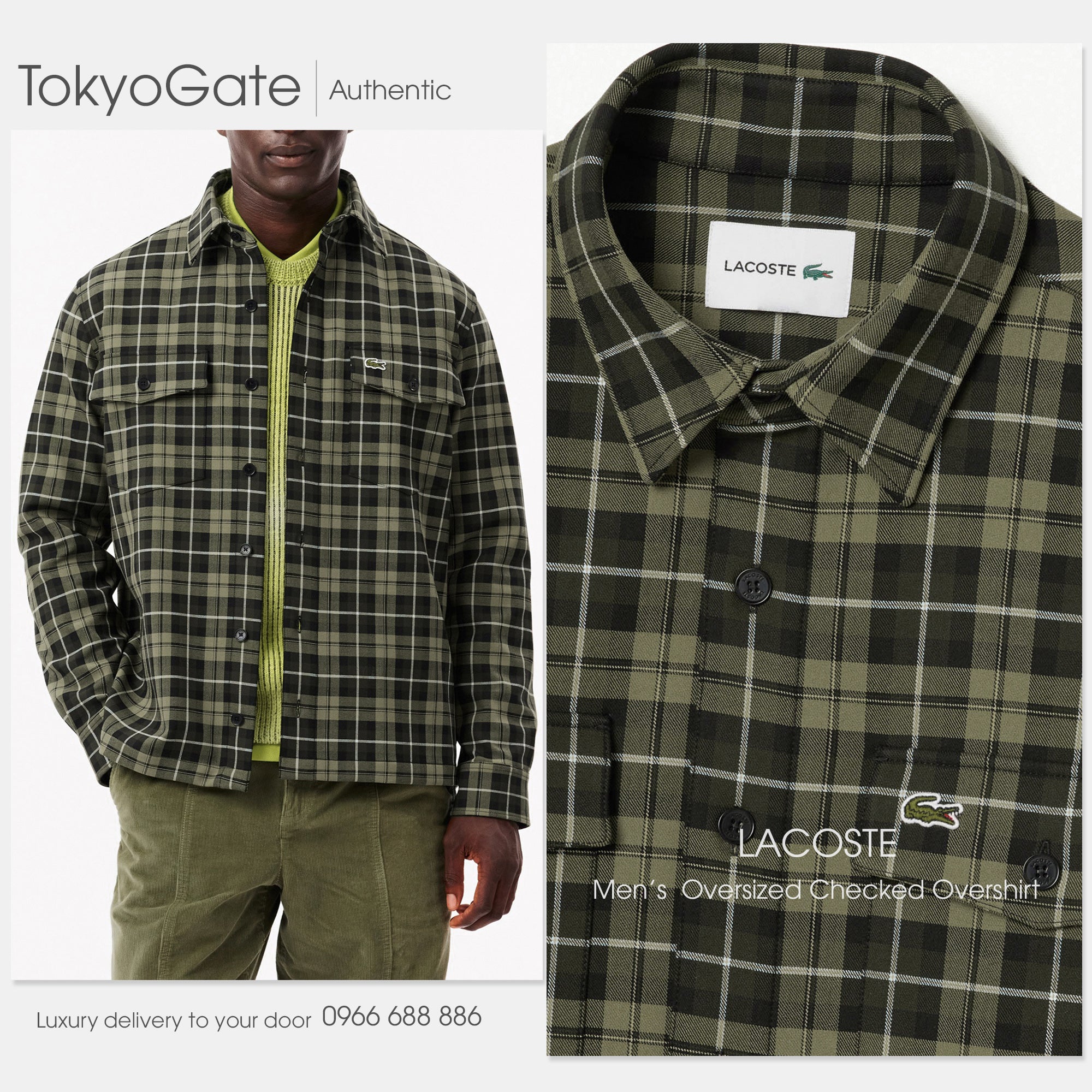 Áo sơ mi Lacoste CH7209 IC3 Oversized Fit