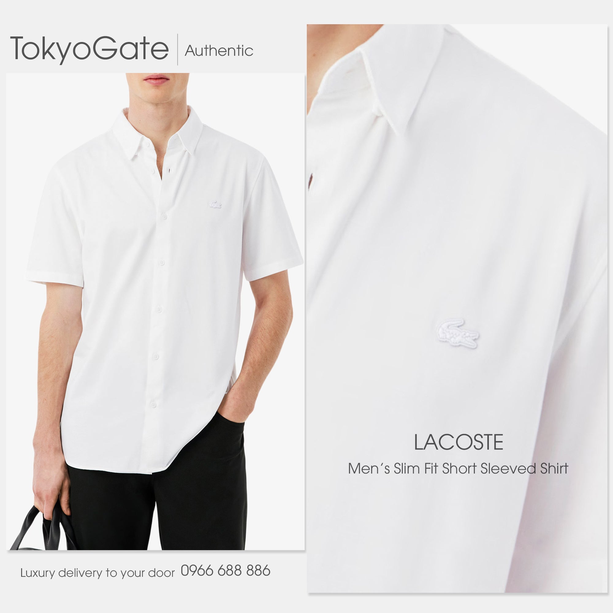Áo sơ mi Lacoste CH2351 001 Slim Fit