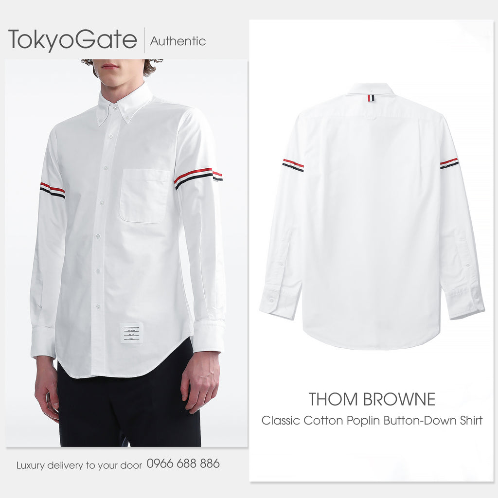 Áo sơ mi Thom Browne MWL150E 06177 White Slim Fit