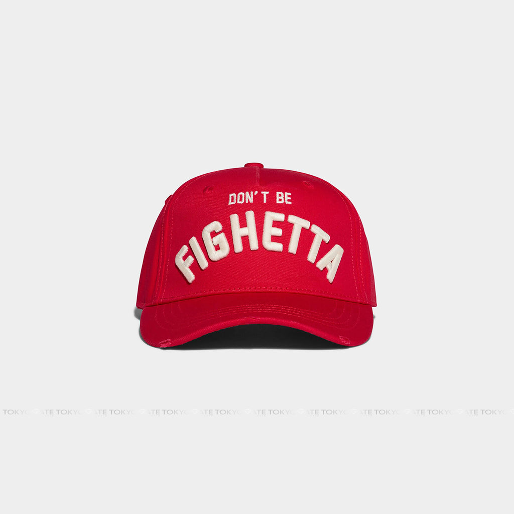 Mũ lưỡi trai Dsquared2 BCM0523 "Don't Be Fighetta" Baseball Cap Red - FreeSize