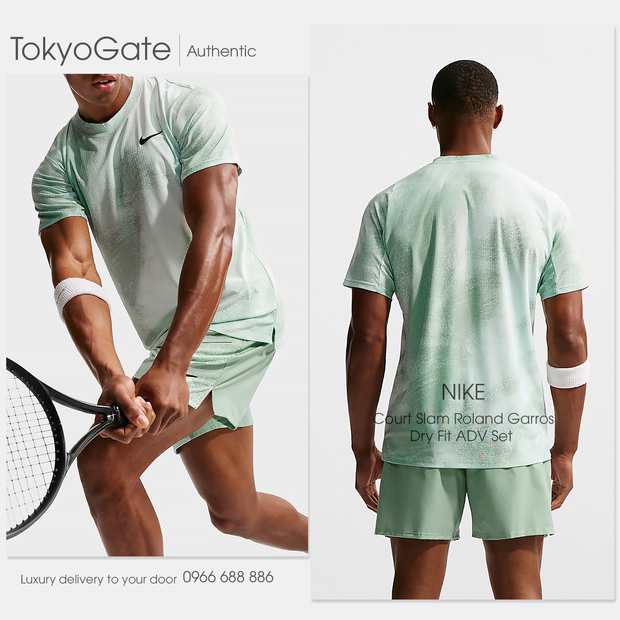 Bộ thể thao Nike IF1560/IB1017 Rolland Garros 2026 Green