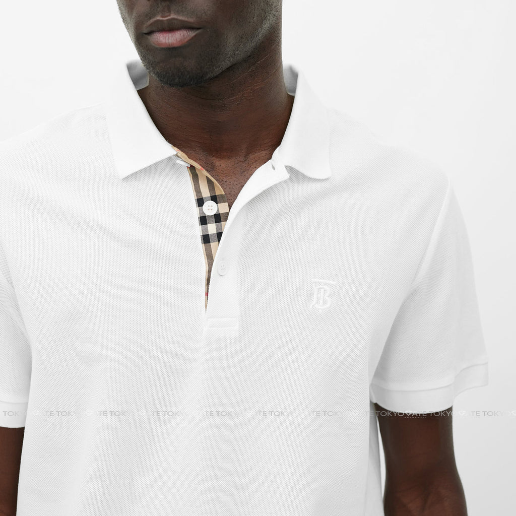 Áo polo Burberry 8014005 Eddie TB White Slim Fit
