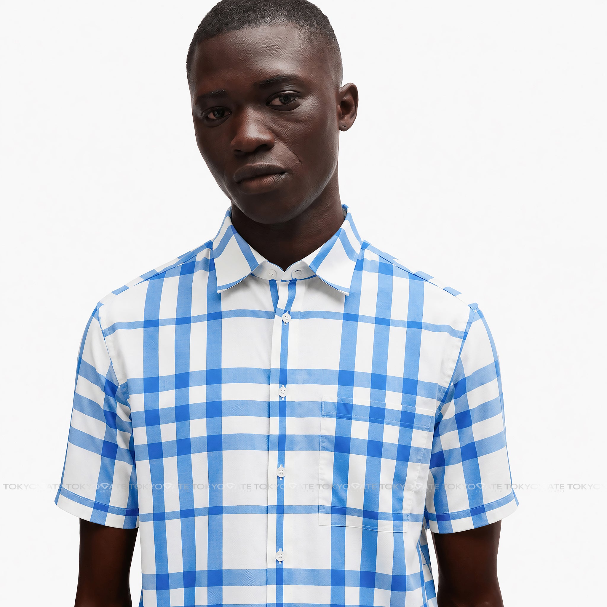 Áo sơ mi Burberry 8092941 Claverdon Sky Blue Slim Fit