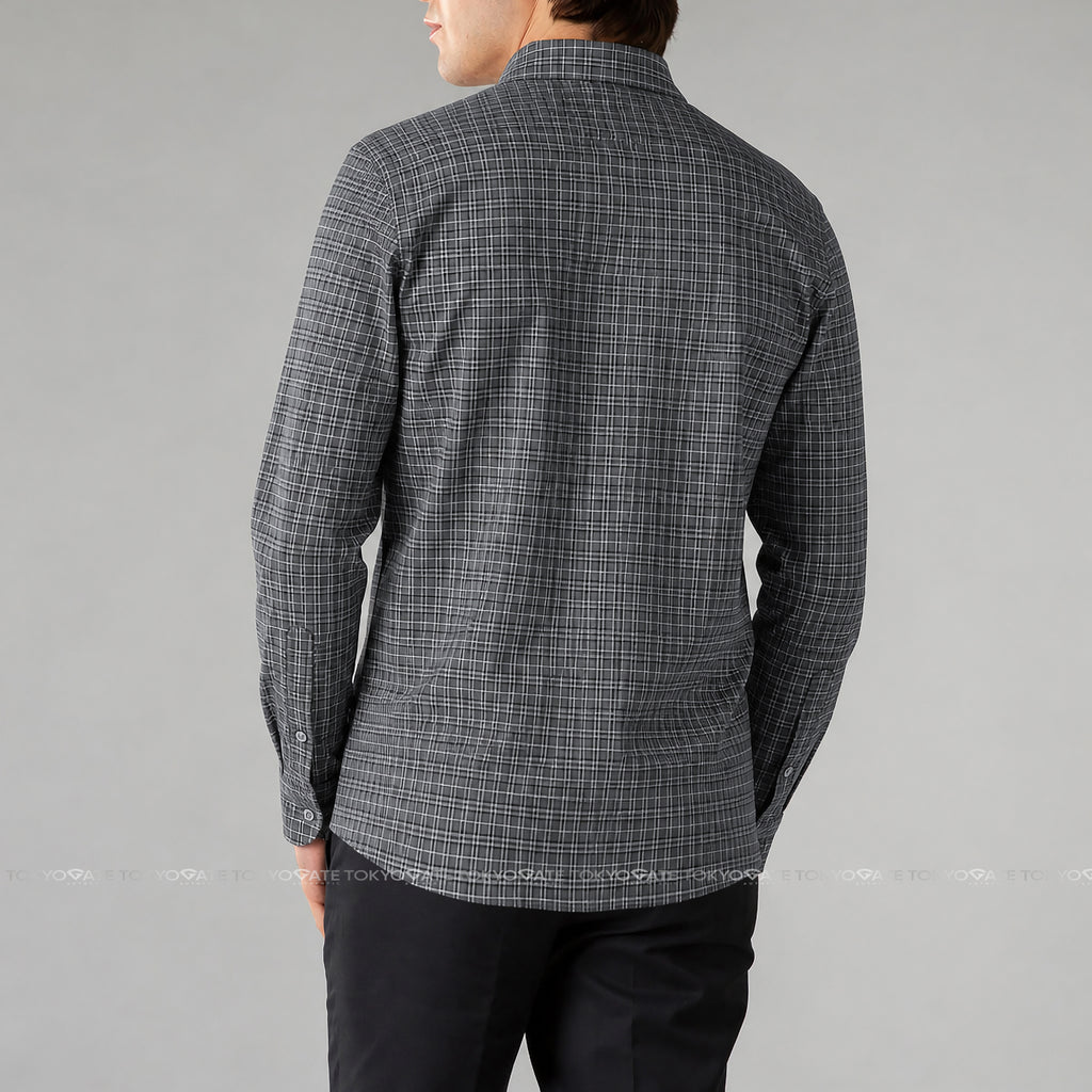 Áo sơ mi Burberry 8004027 Jameson Dark Grey Slim Fit