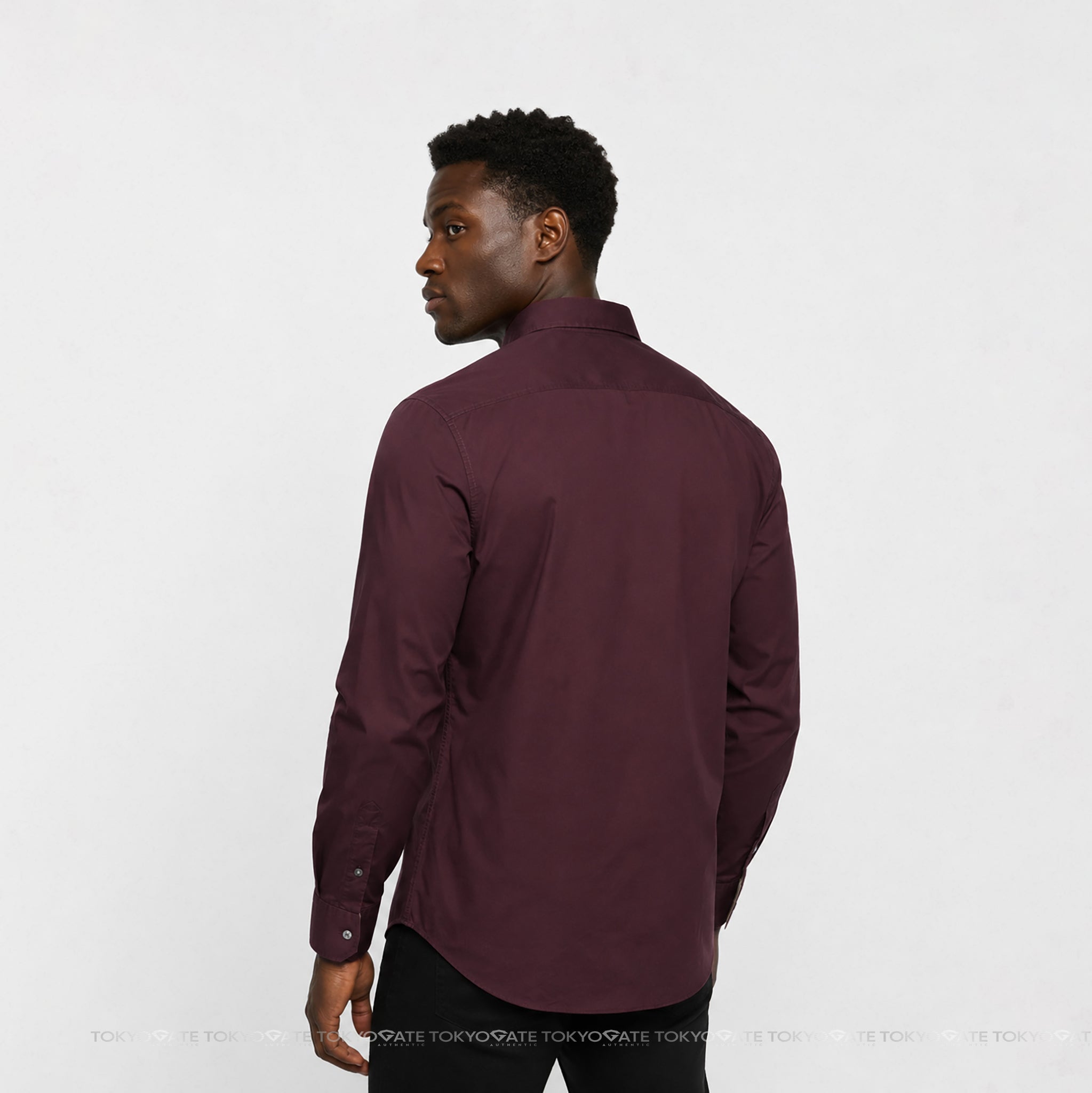 Áo sơ mi Burberry Cambirdge Oxblood Slim Fit