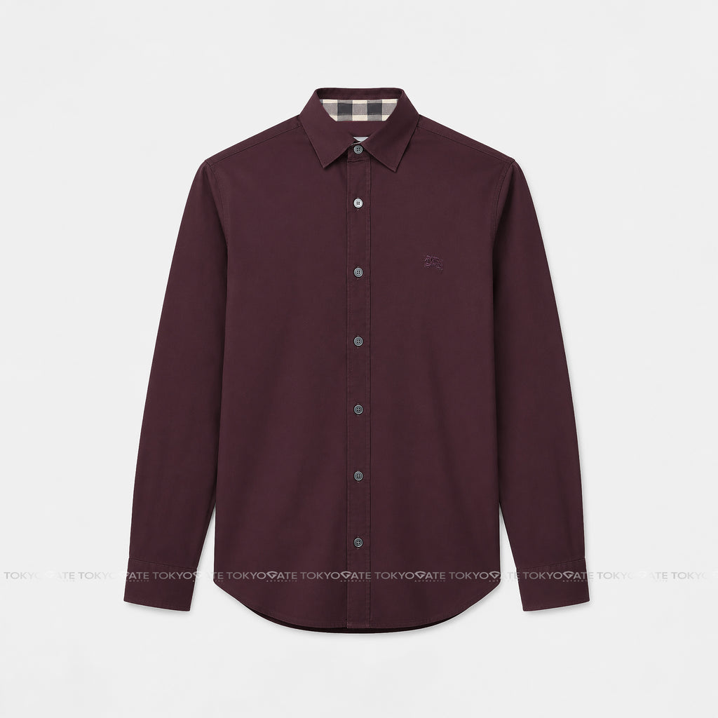 Áo sơ mi Burberry Cambirdge Oxblood Slim Fit