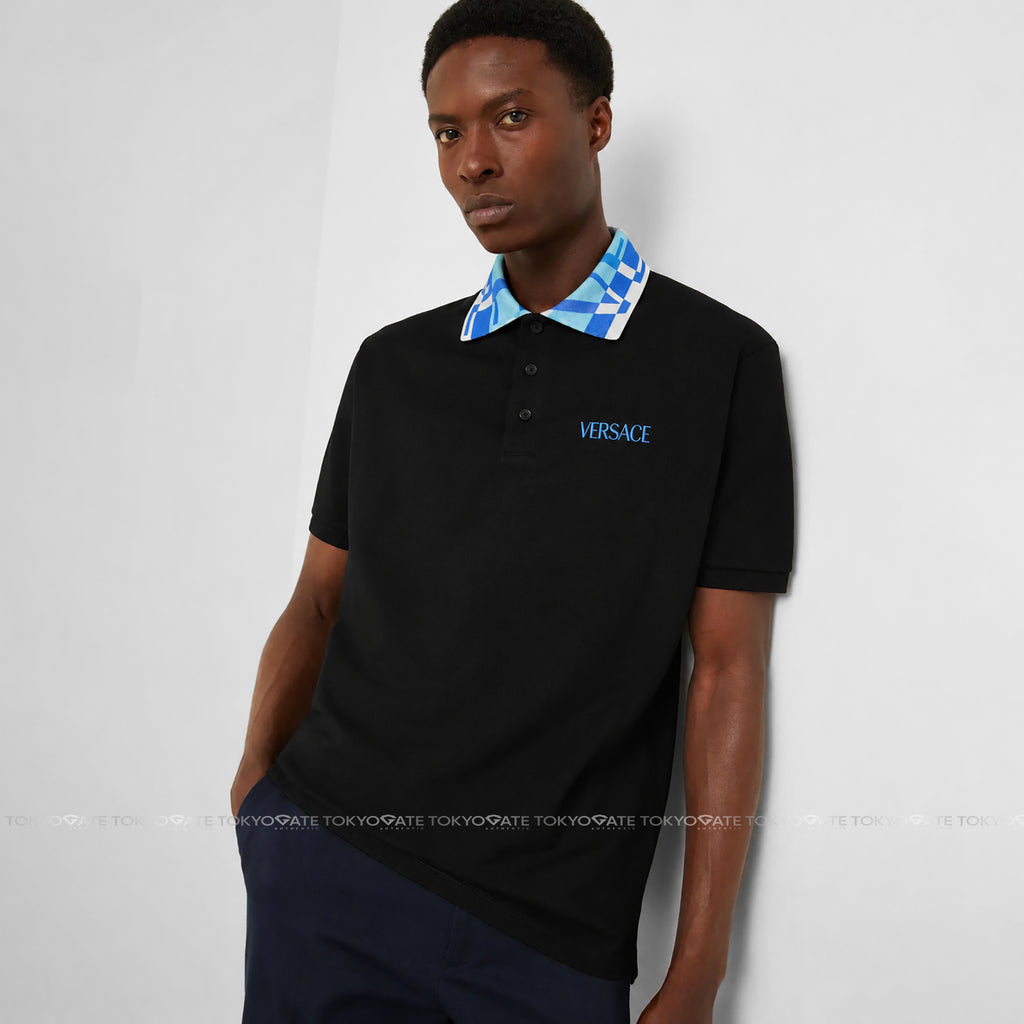 Áo Polo Versace 1012260 1A17965 2BZ40 Black Regular Fit
