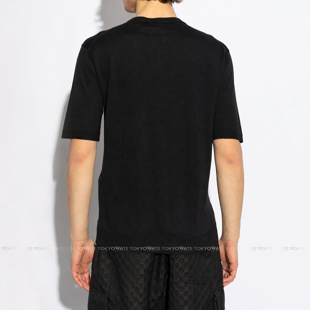 Áo len Gucci 824126 XKER2 1070 Fine Wool Knit Top Black
