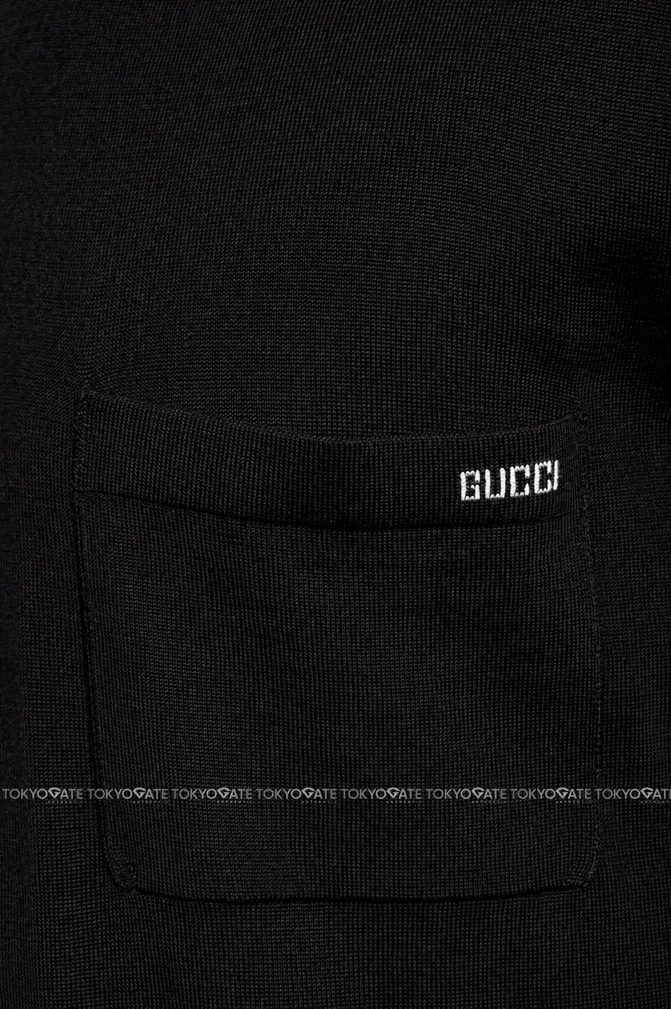 Áo len Gucci 824126 XKER2 1070 Fine Wool Knit Top Black