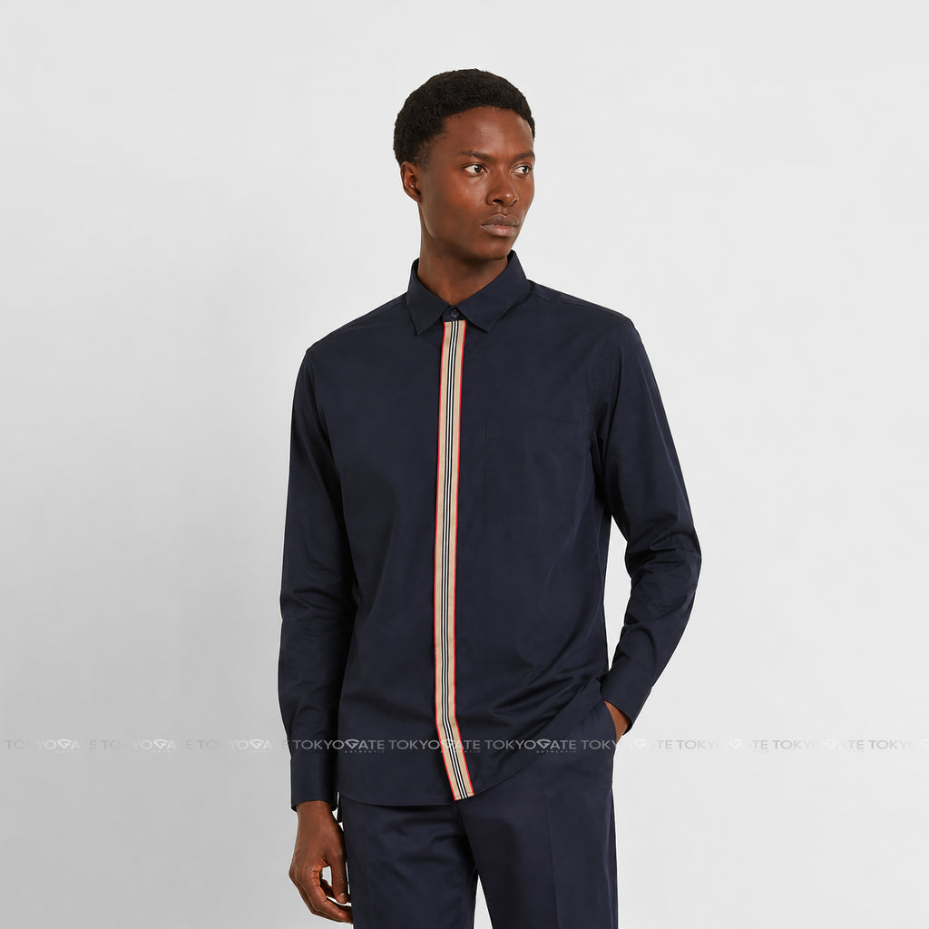Áo sơ mi Burberry 8017239 Silverton Navy Slim Fit