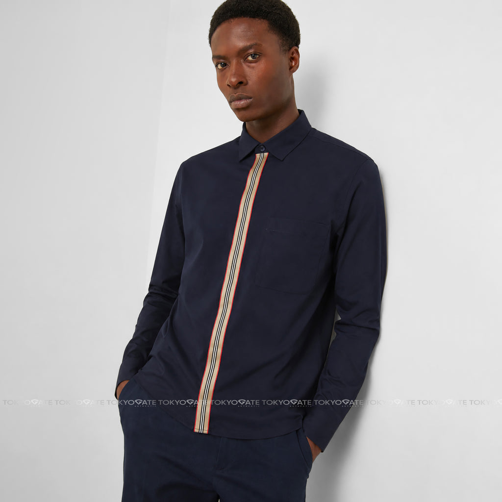 Áo sơ mi Burberry 8017239 Silverton Navy Slim Fit