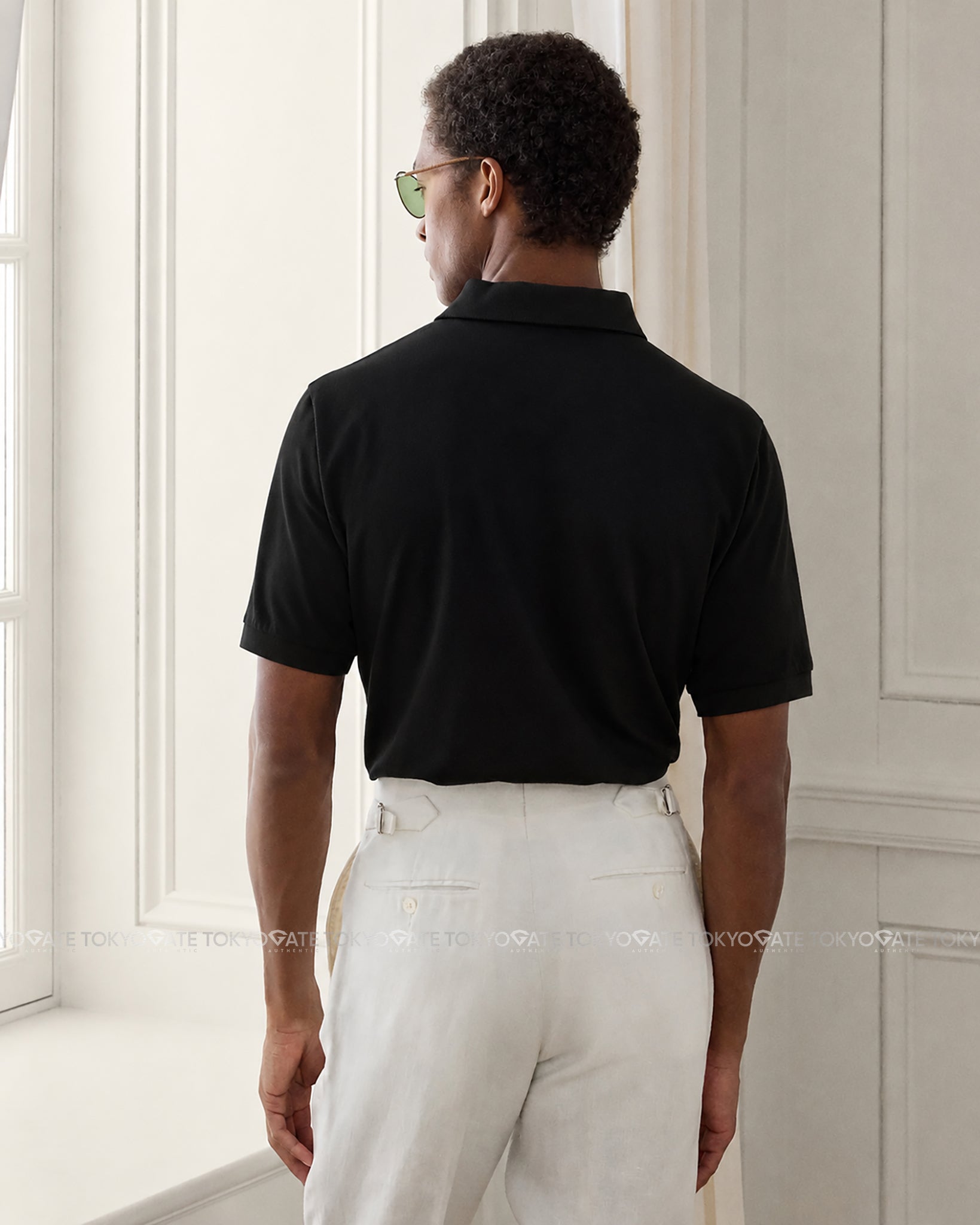 Áo polo Burberry 8084365 Hartford BOS Black Slim Fit