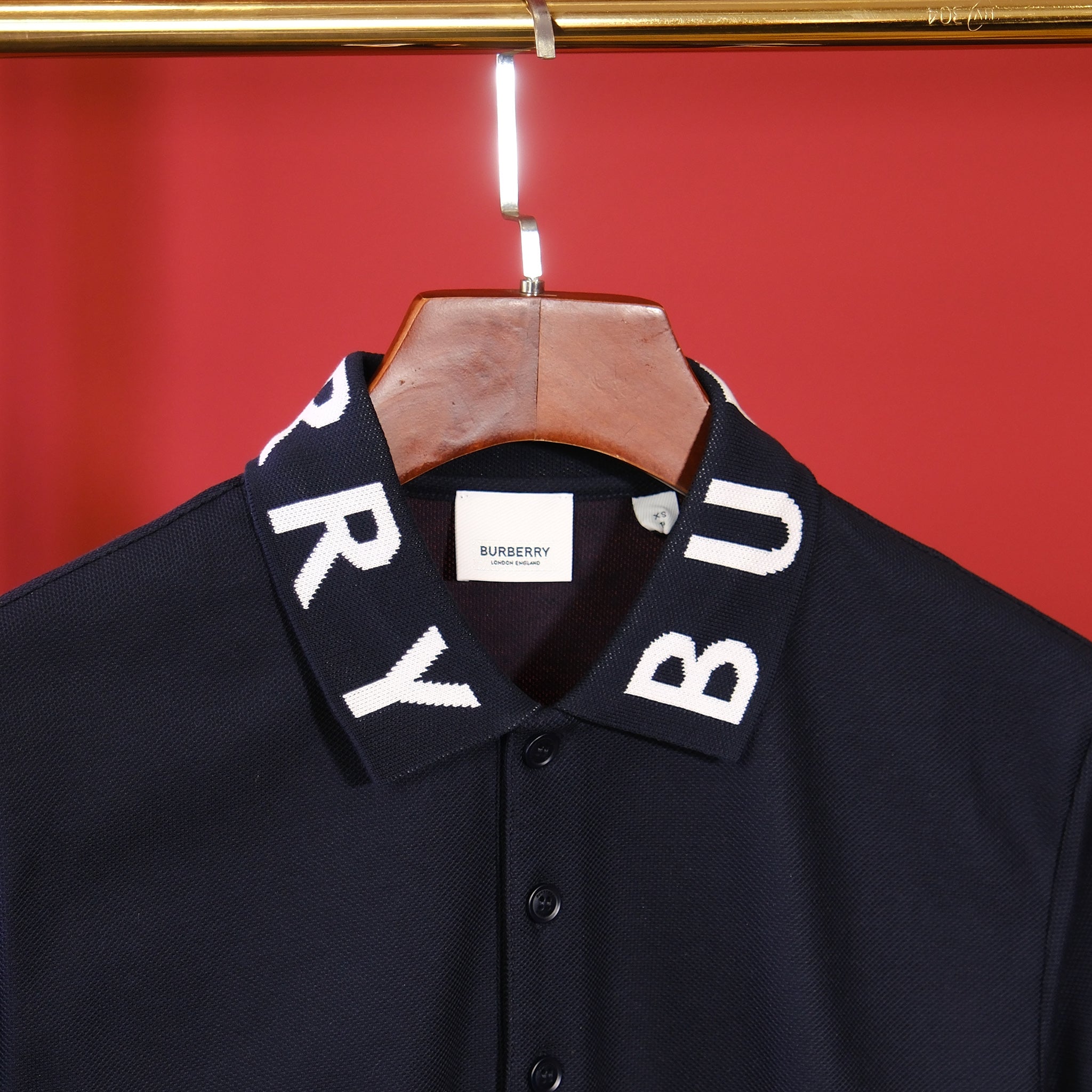Áo polo Burberry 8017200 SS Ryland Navy Slim Fit