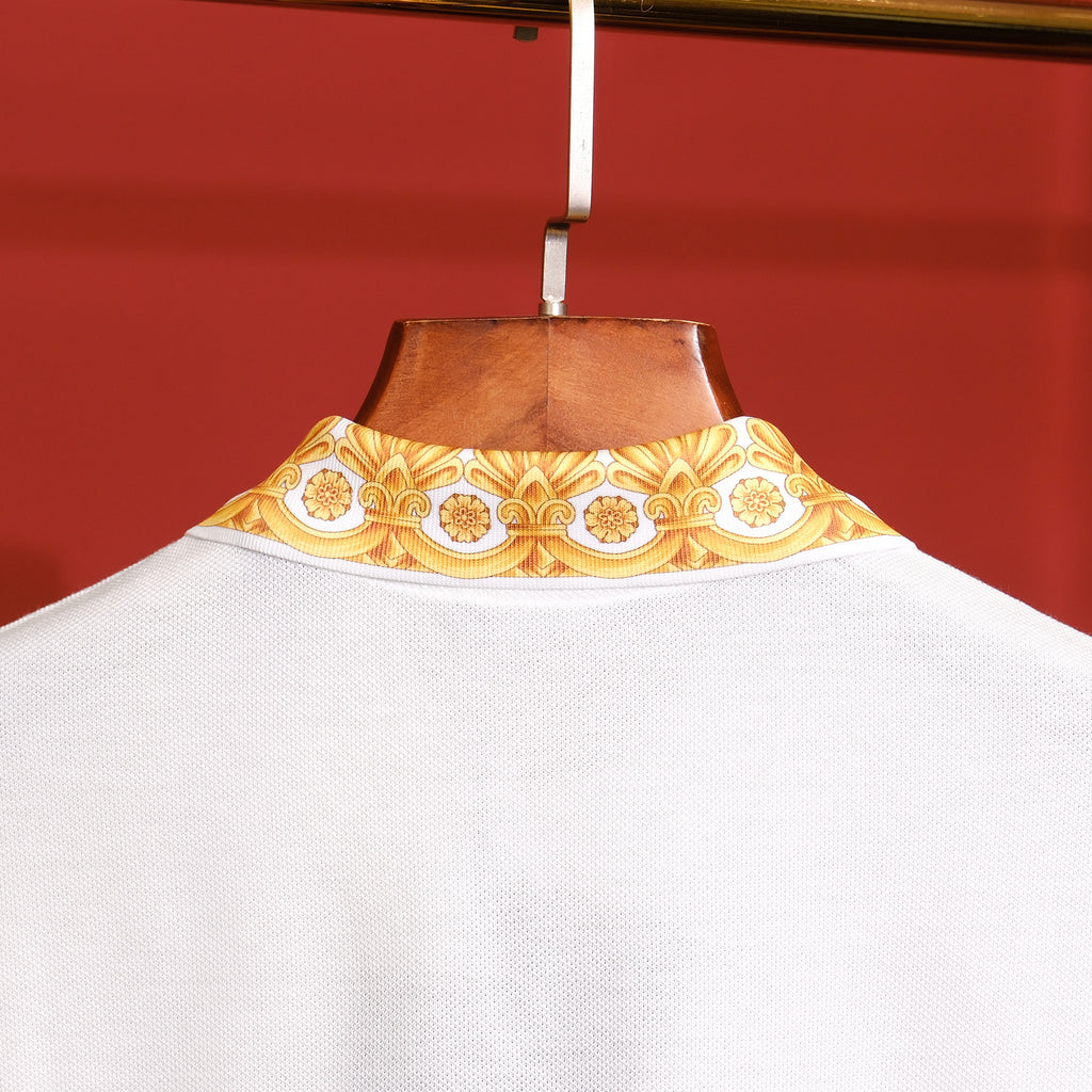 Áo polo Versace 1012260 1A10242 White Regular Fit