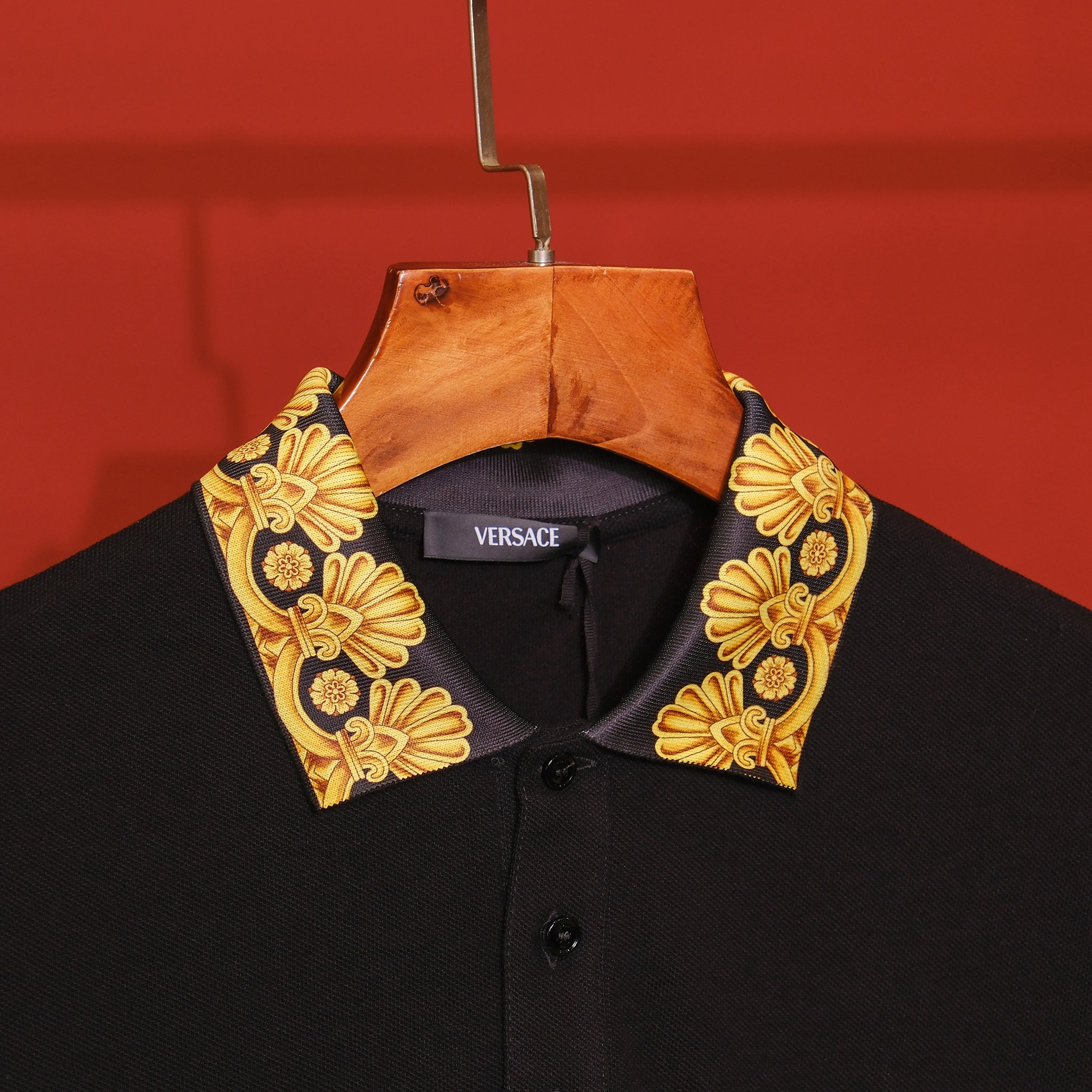 Áo polo Versace 1012260 1A10242 Black Regular Fit