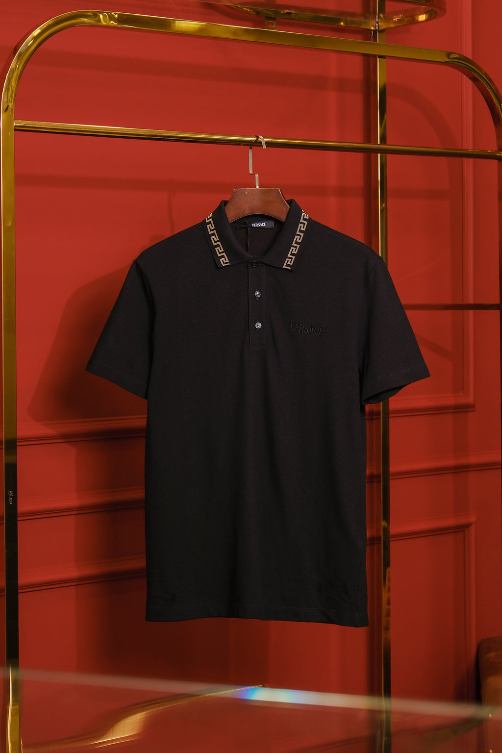 Áo polo Versace 1011851 A231377 2B130N Black Regular Fit