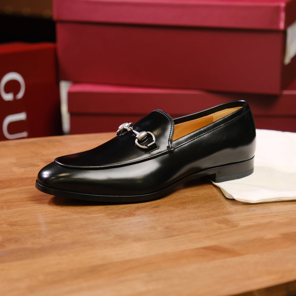 Giày Gucci 795116 AADQC Black Horsebit Loafers