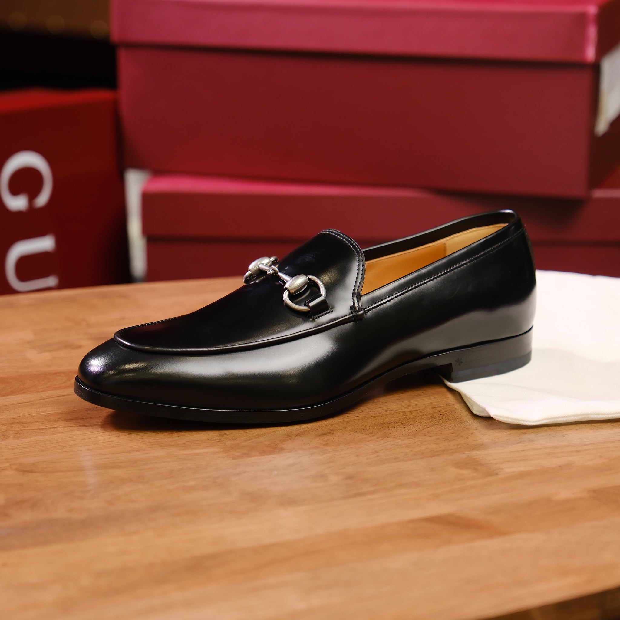 Giày Gucci 795116 AADQC Black Horsebit Loafers