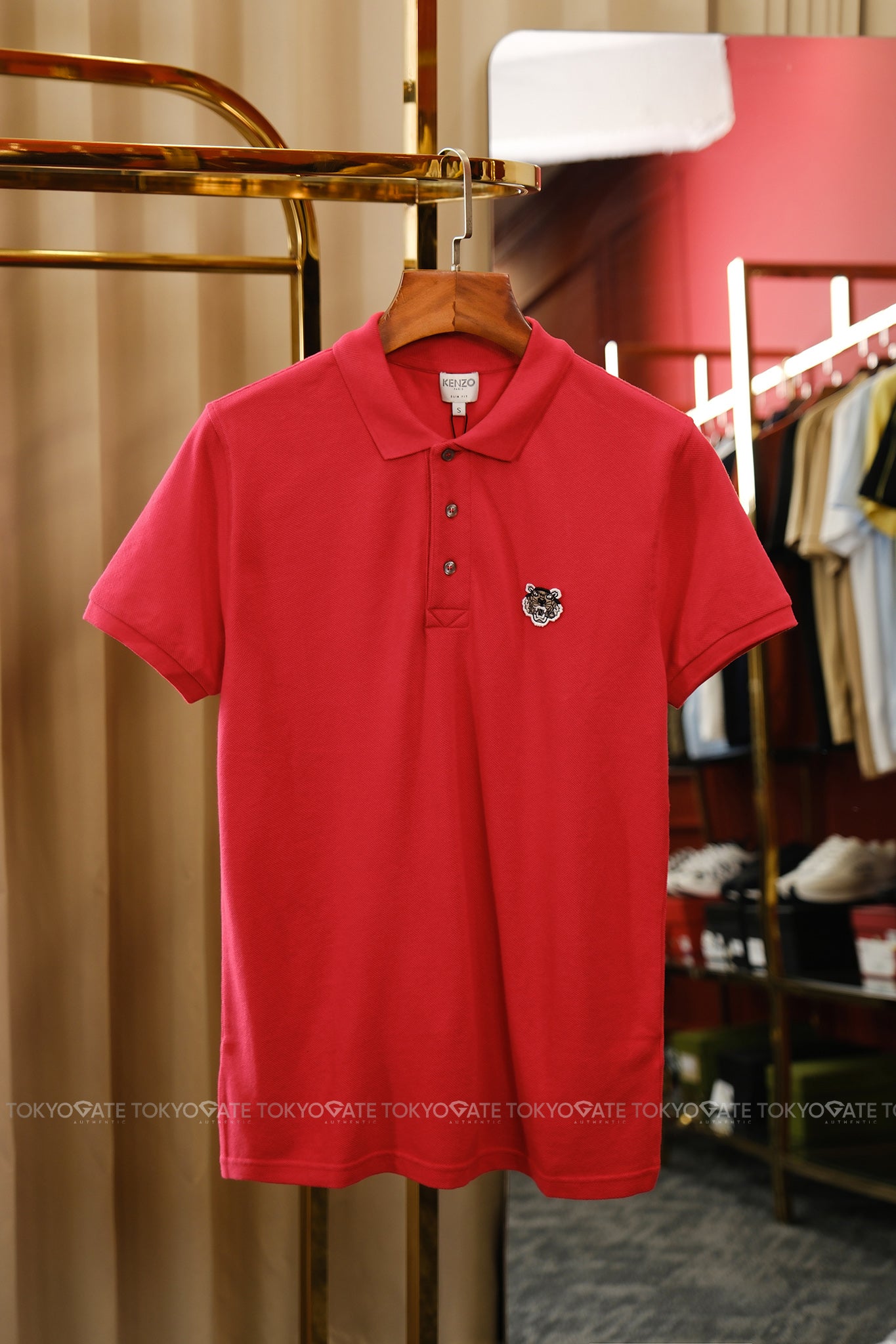 Áo polo Kenzo PF665PO0014BA 22 Bright Red Slim Fit