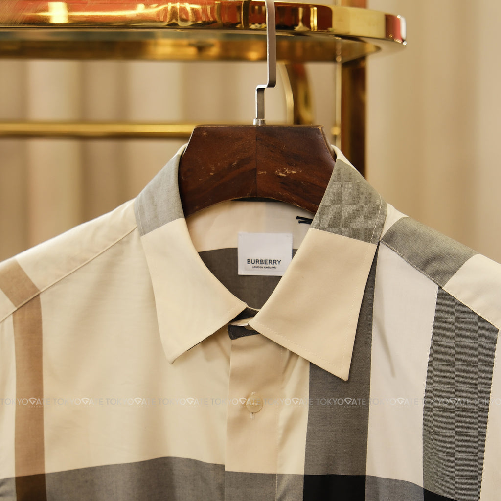 Áo sơ mi Burberry SS Claverdon Modern Beige Slim Fit