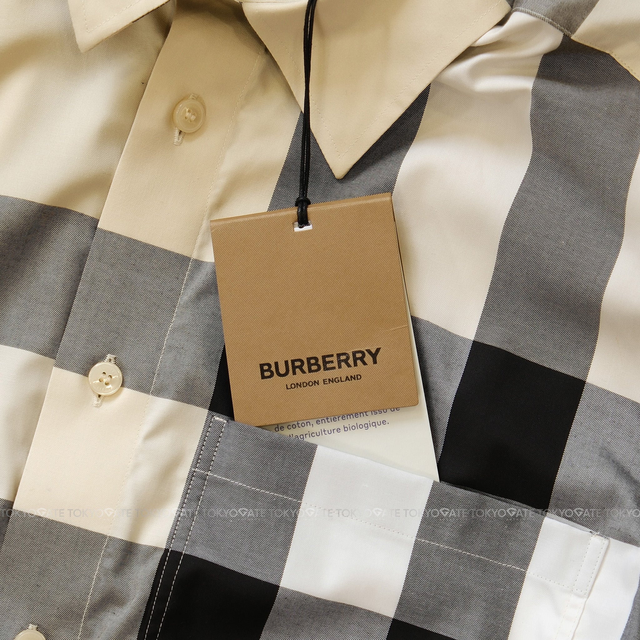 Áo sơ mi Burberry SS Claverdon Modern Beige Slim Fit