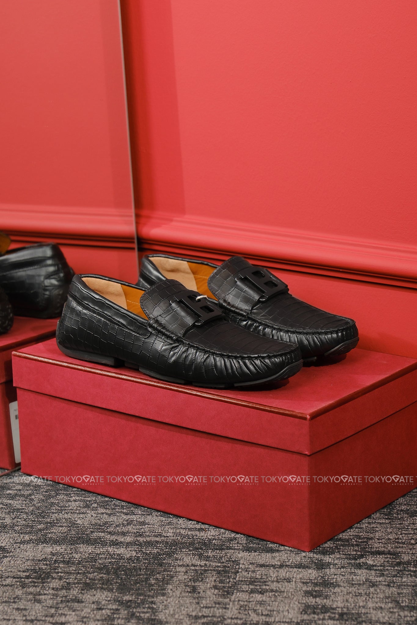 Giày Bally Pilatus Driving Shoes Black Calf Leather