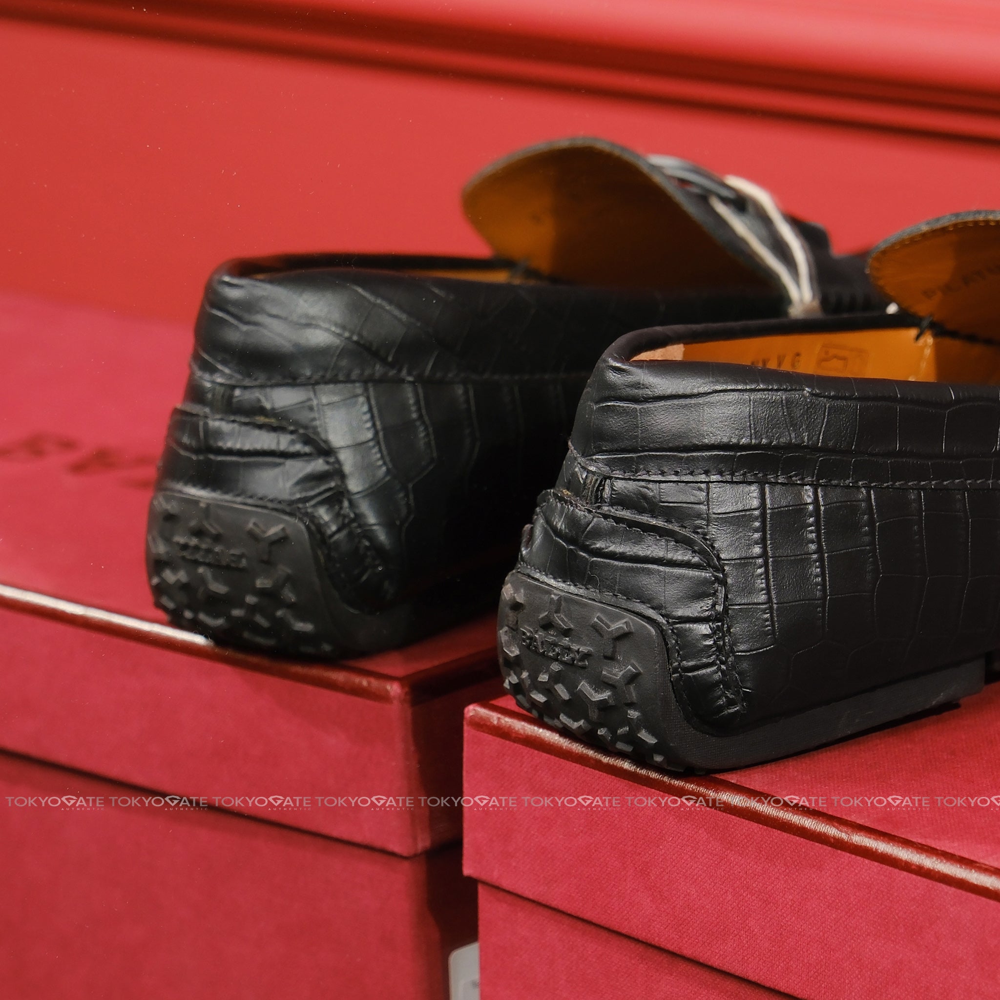 Giày Bally Pilatus Driving Shoes Black Calf Leather