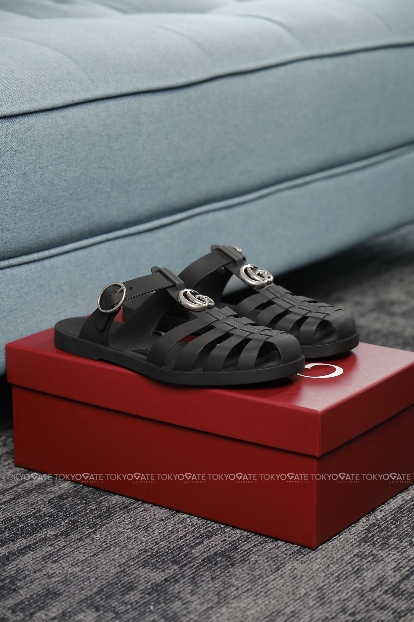 Dép Gucci 812582 J8700 Double G Mule Black