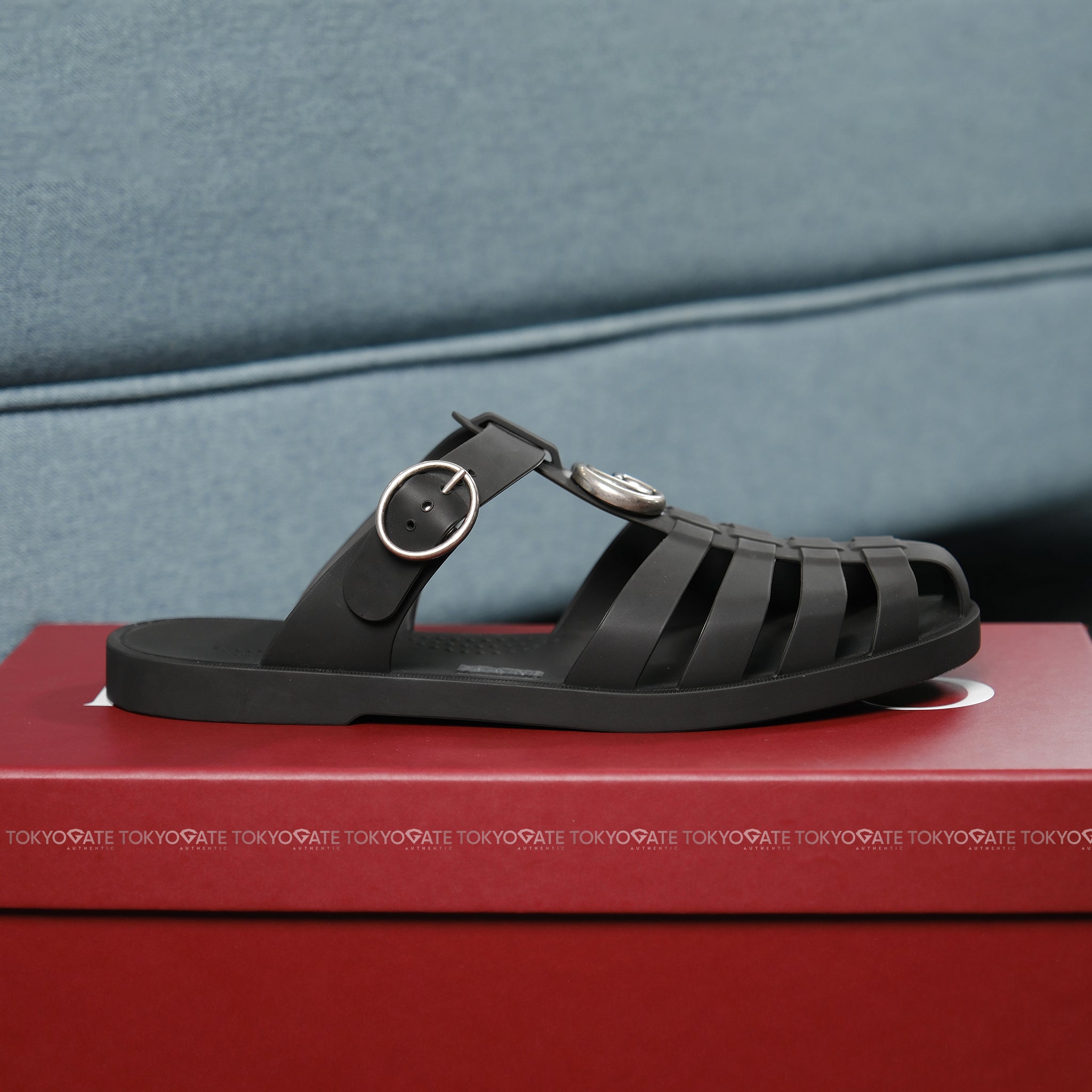 Dép Gucci 812582 J8700 Double G Mule Black