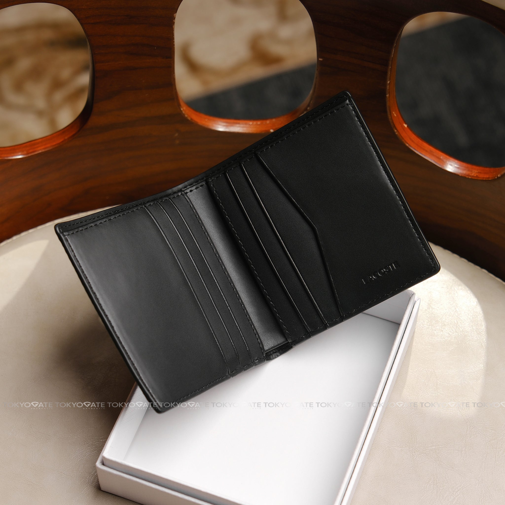 Ví Lacoste NH4568CE 000 Chantaco Leather in Black